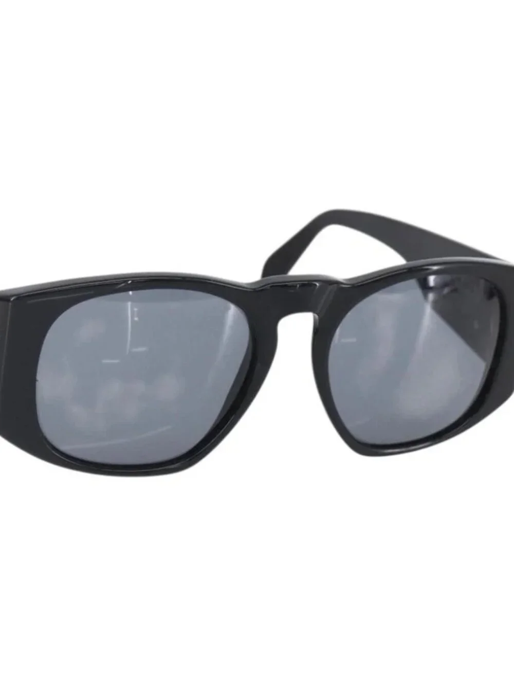 CHANEL COCO Mark Sunglasses plastic Black CC Auth 151144